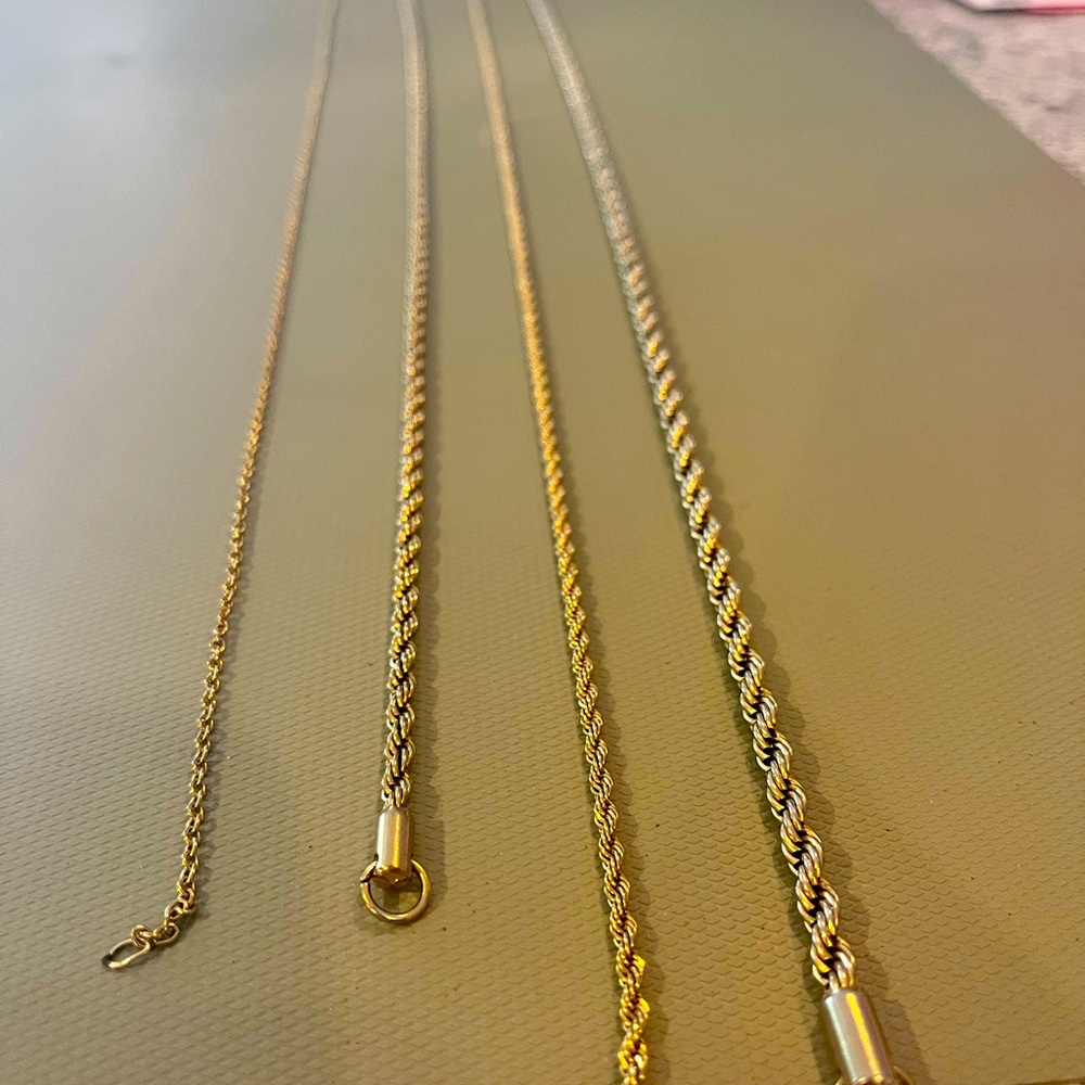Gold Rope Chain Stack Crafts London Two 20” Two 18”